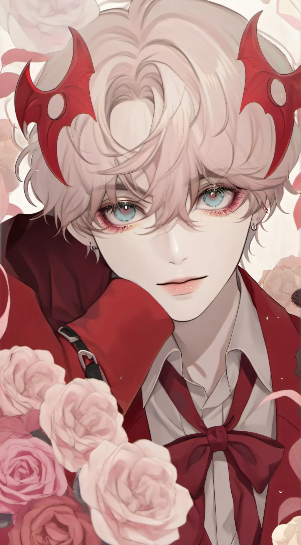 ai character: Aaron the demon BL background