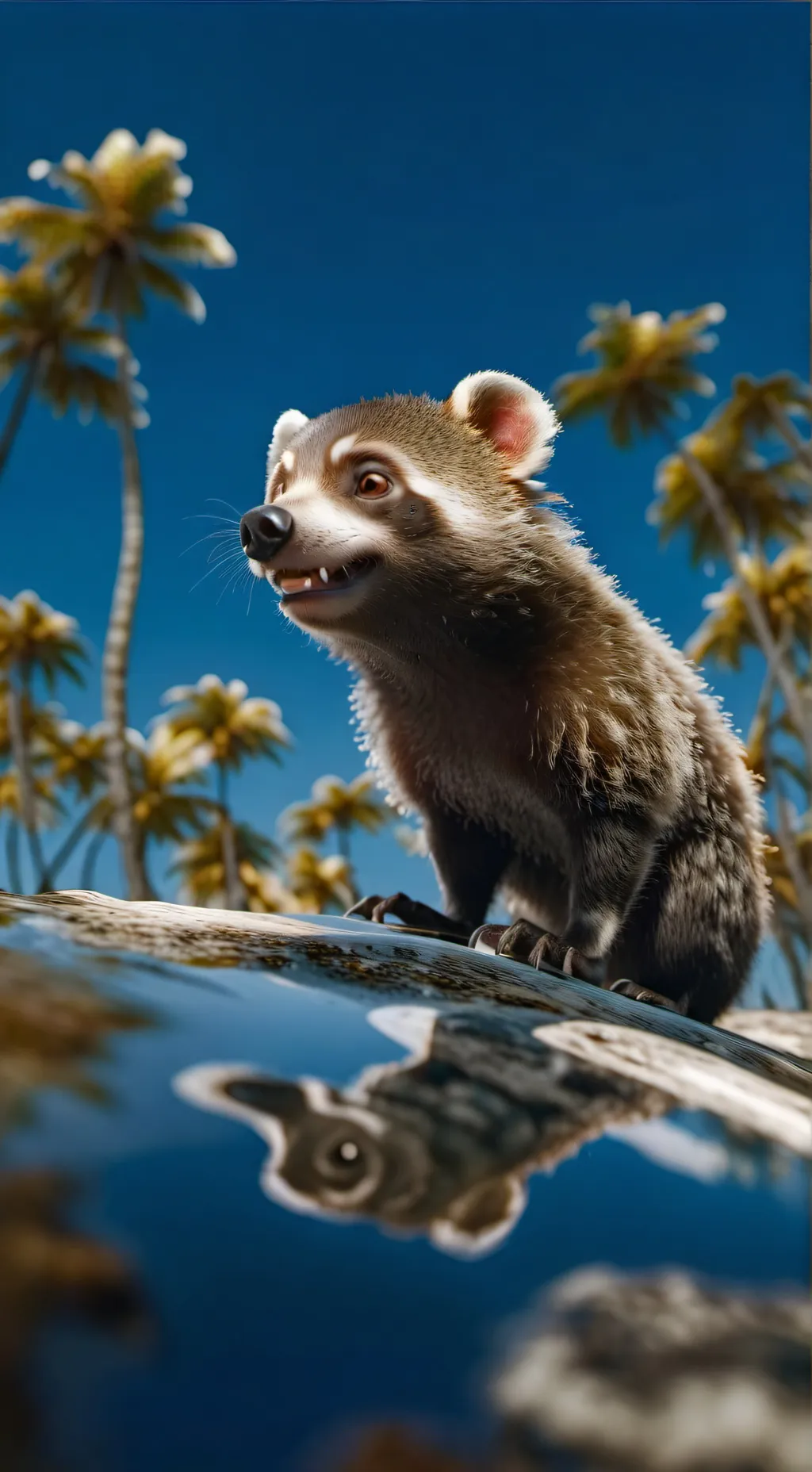 ai character: Racoon background