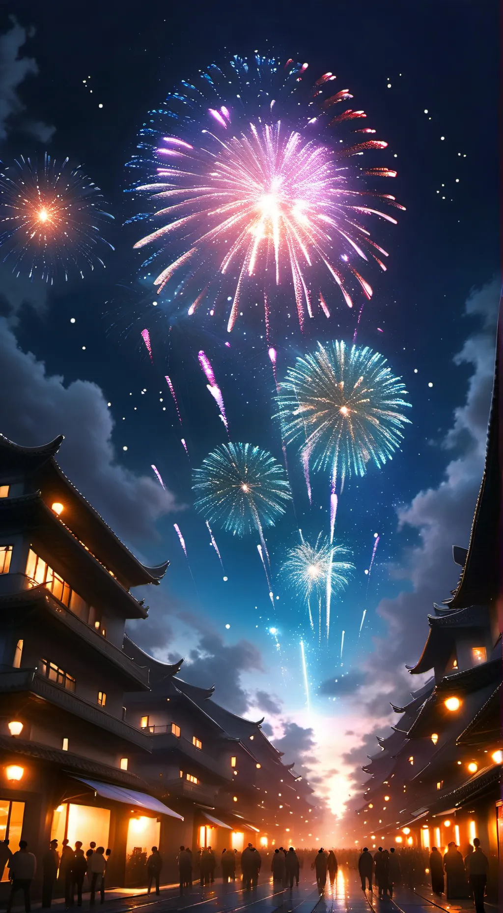 ai character: 🎆MD NEW YEARS!!🎆🎇🎉 background
