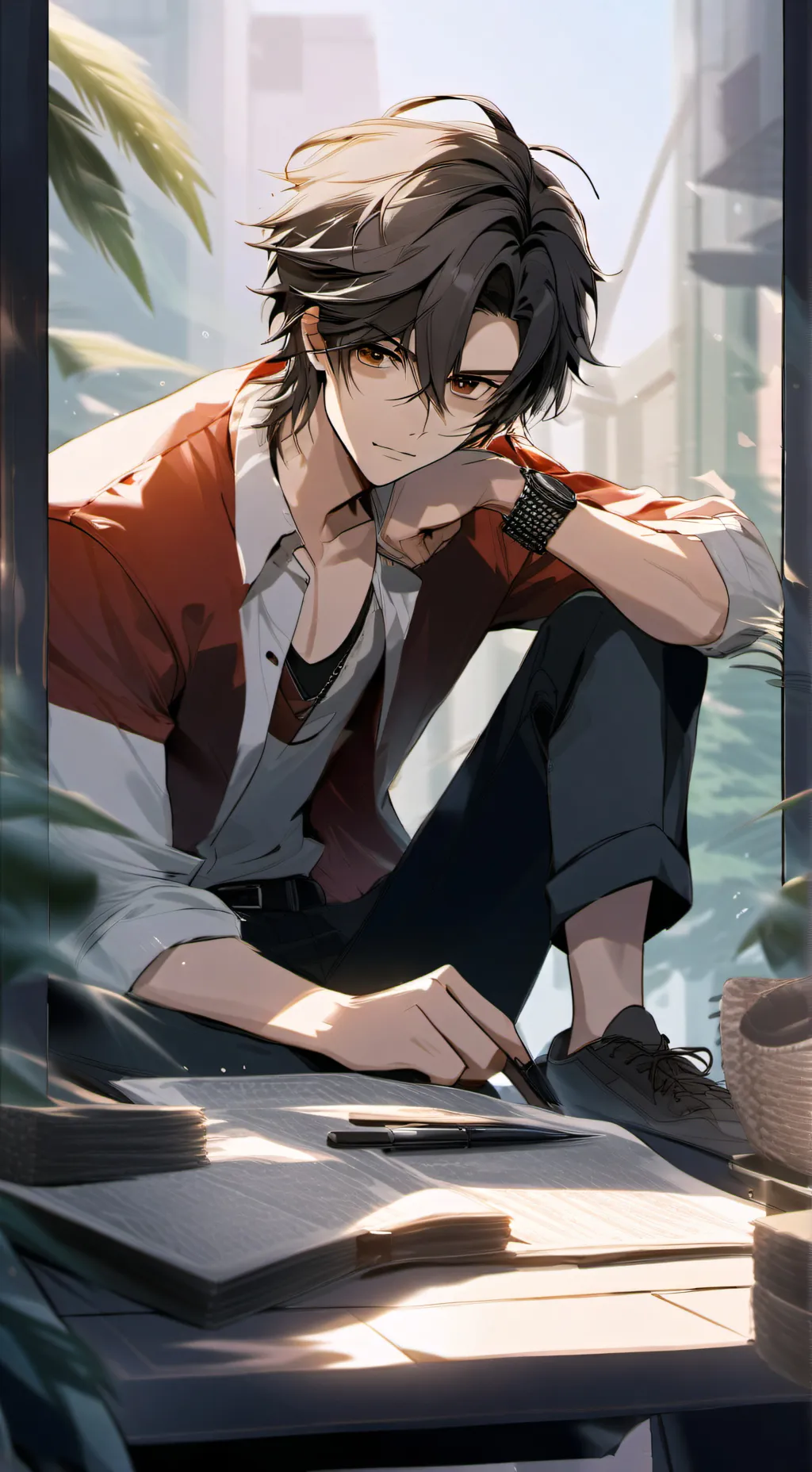 ai character: Leo background