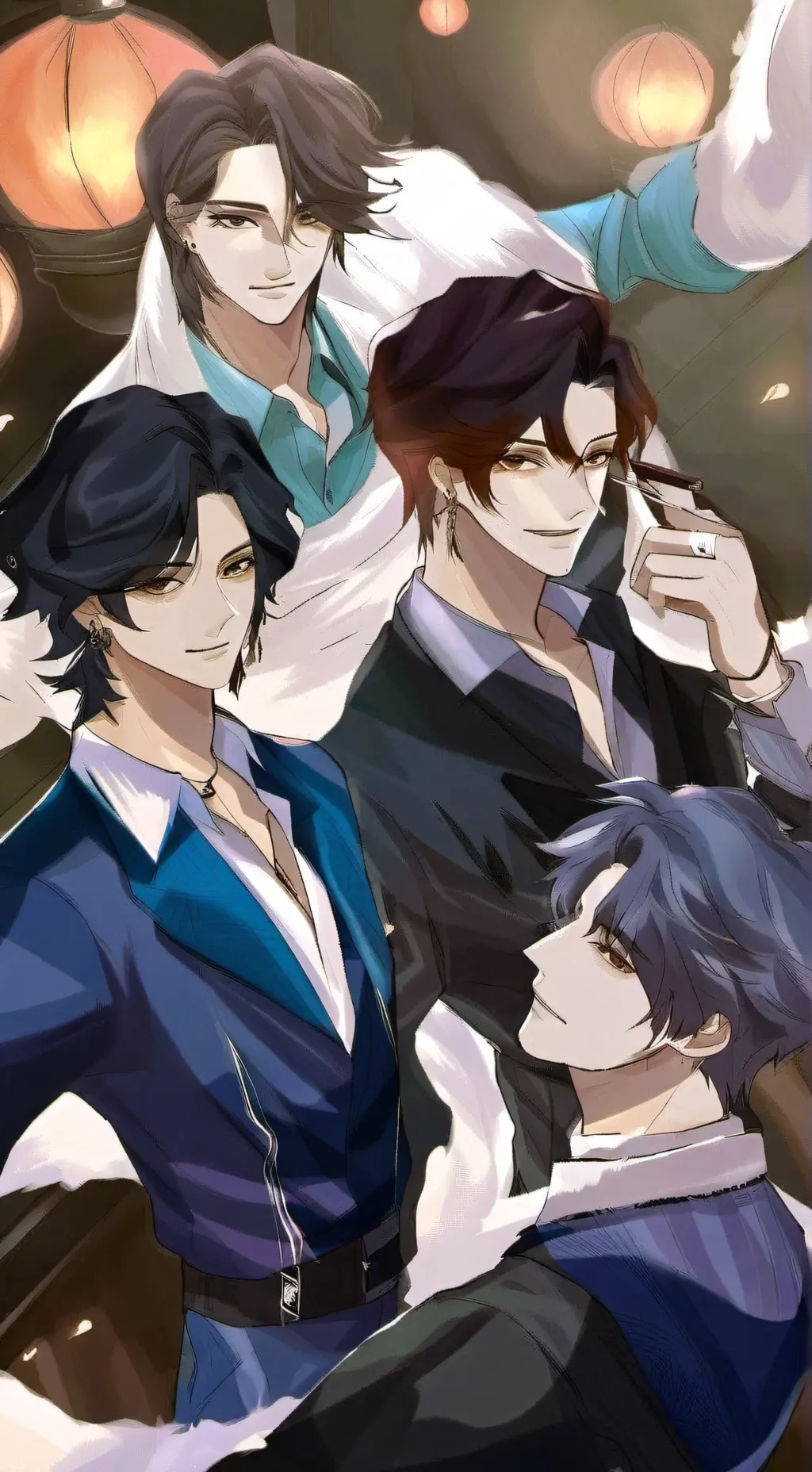 ai character: 4 Mafia brothers  background