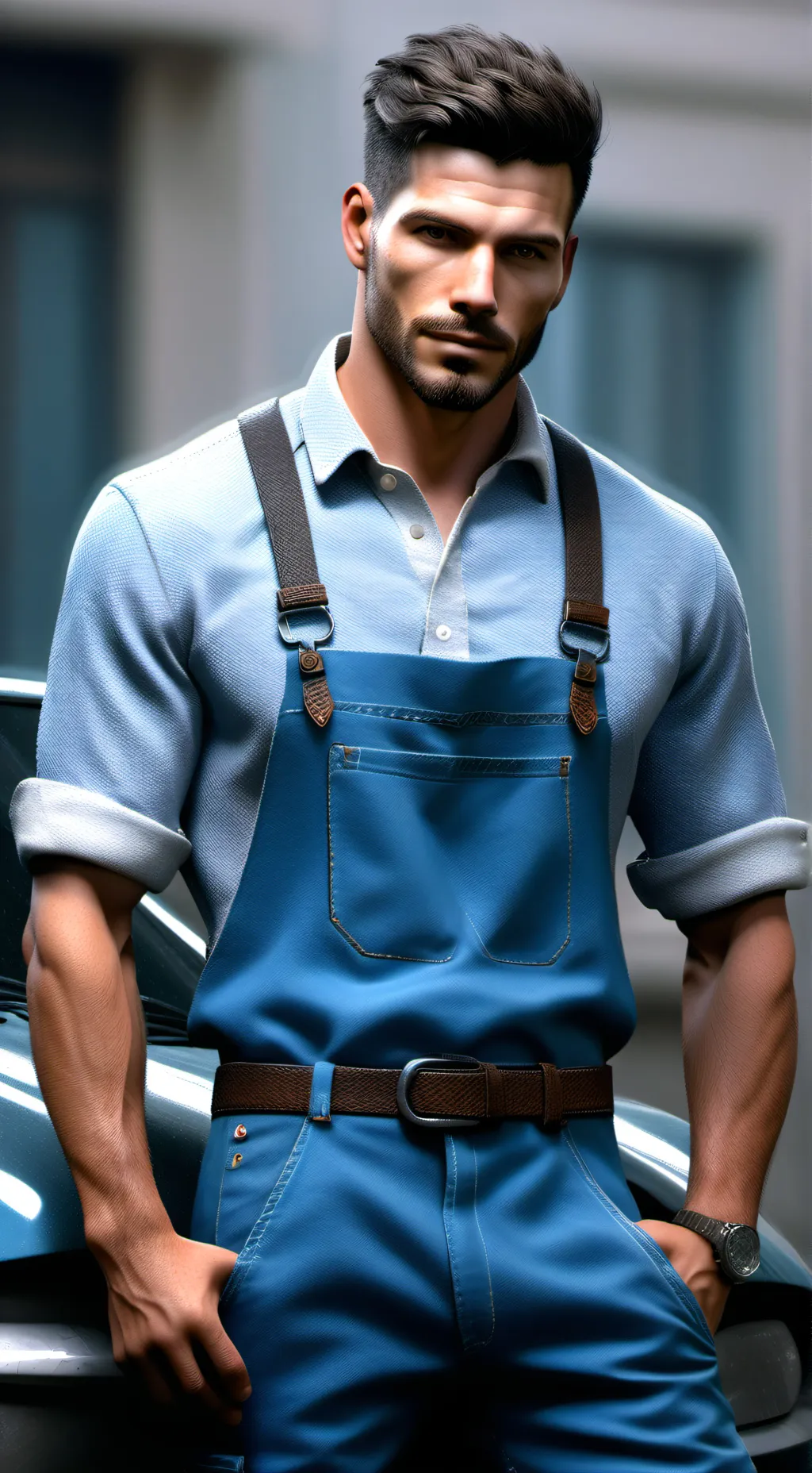 ai character: Garagiste agréé  background