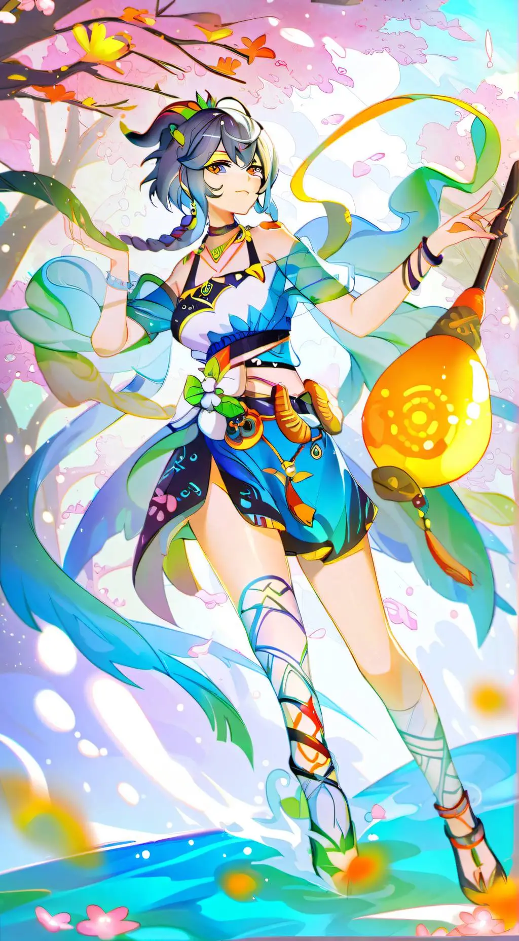 ai character: Natlan enfants  background