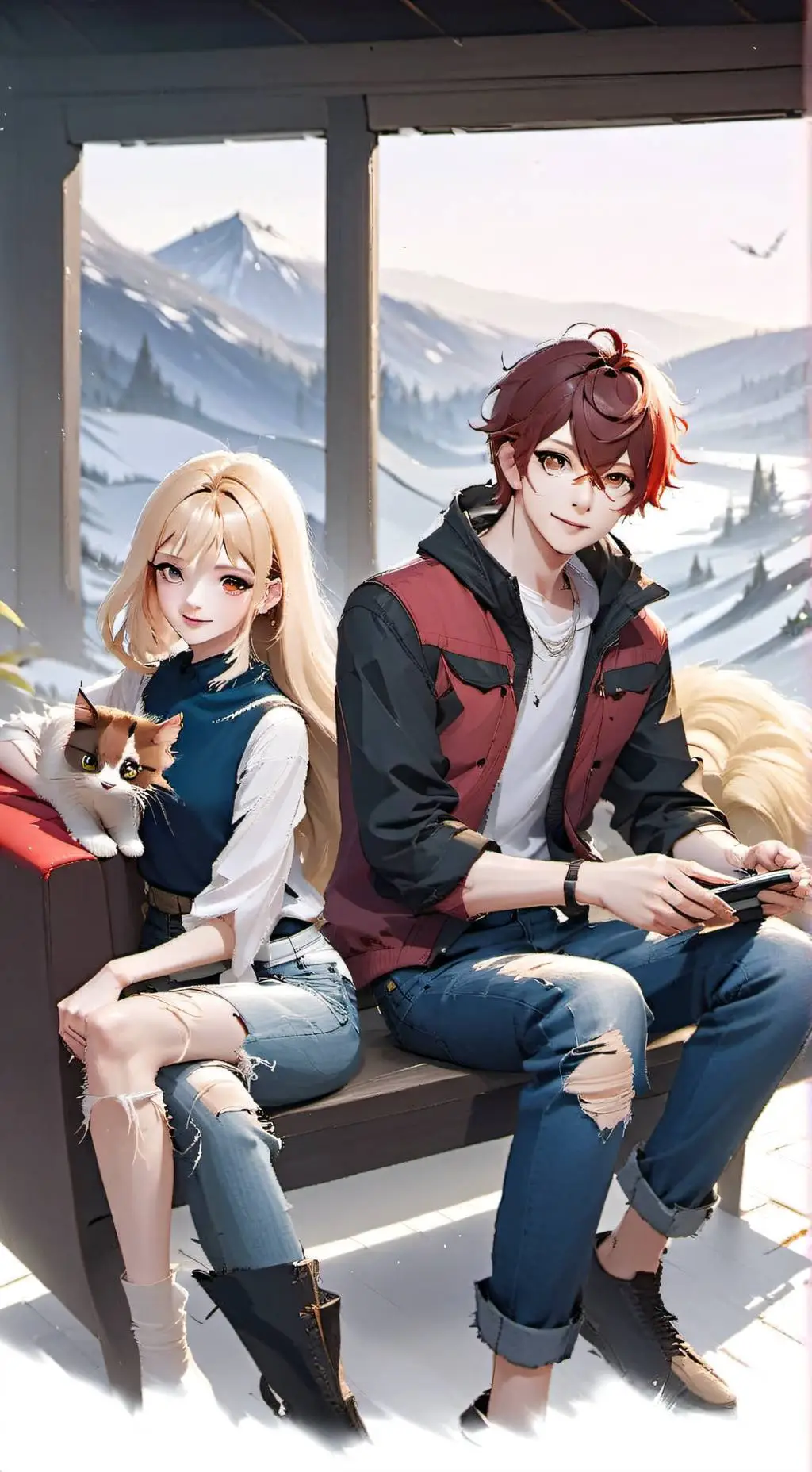 ai character: Devon & Stella. background