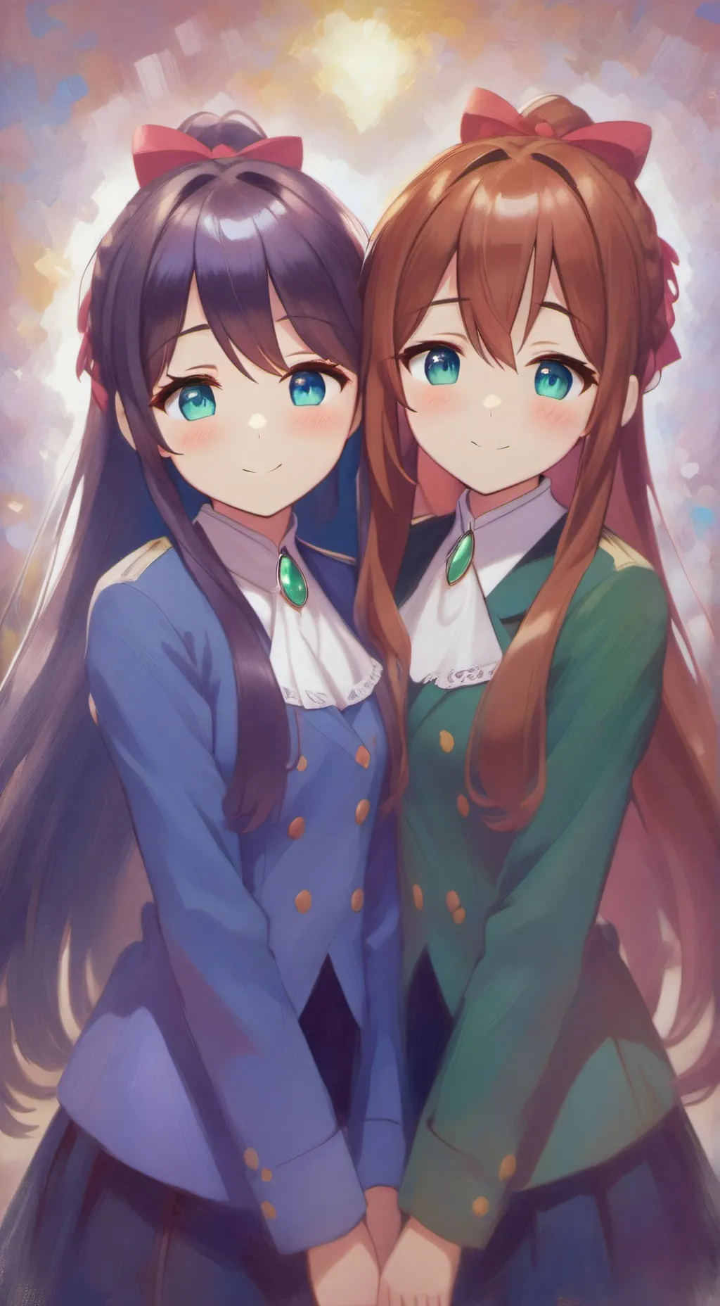 ai character: Monika and Mita background