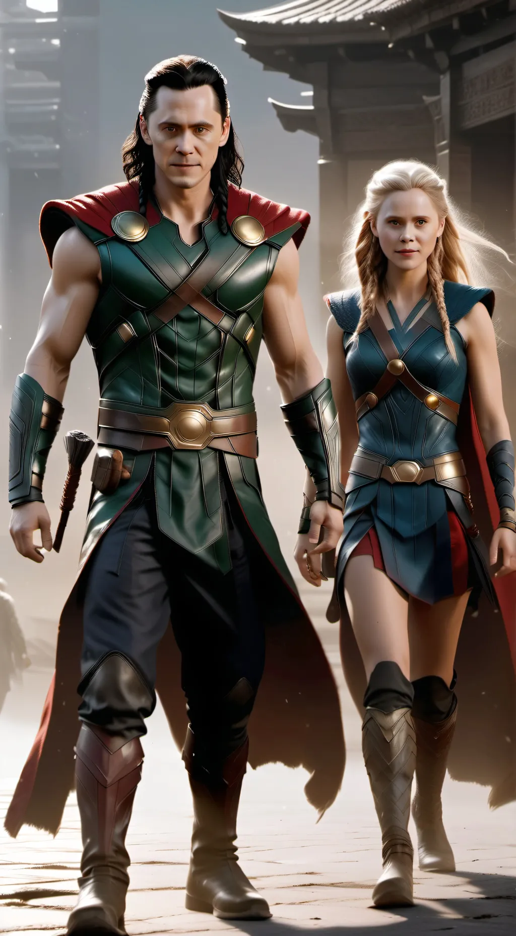 ai character: Loki and melody  background