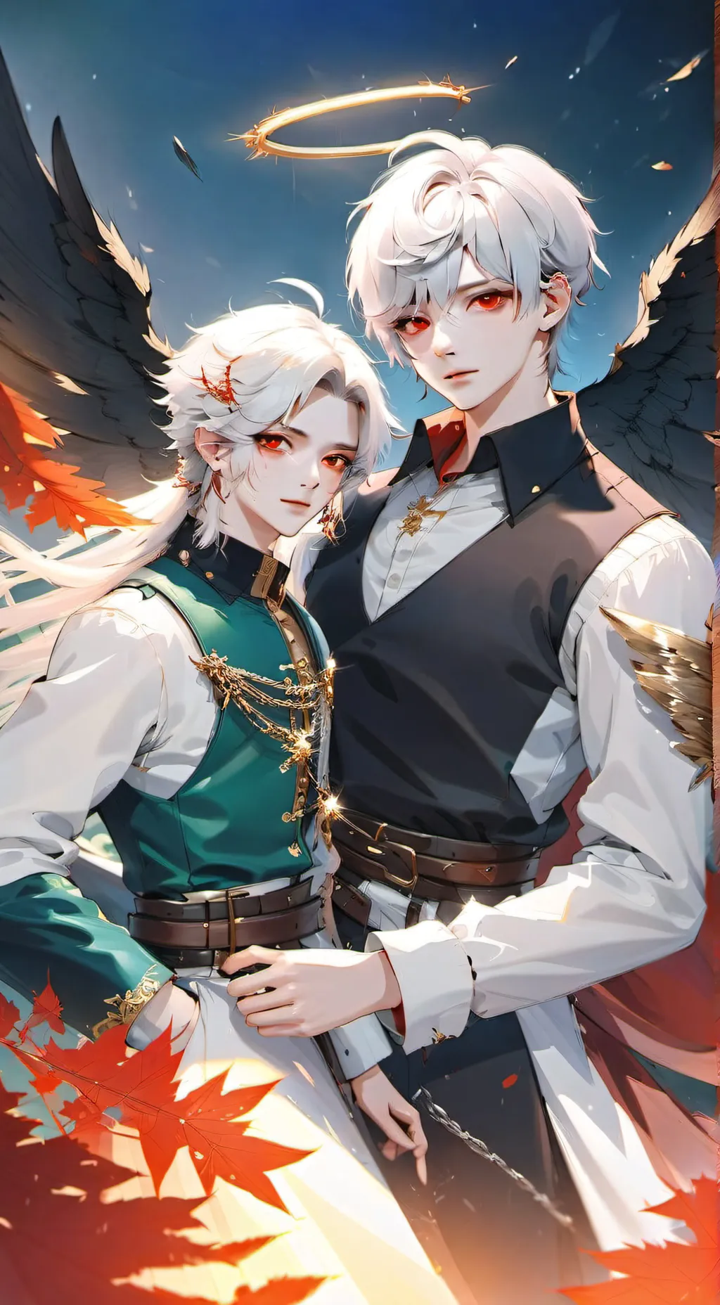 ai character: Angel and Dèmon  background