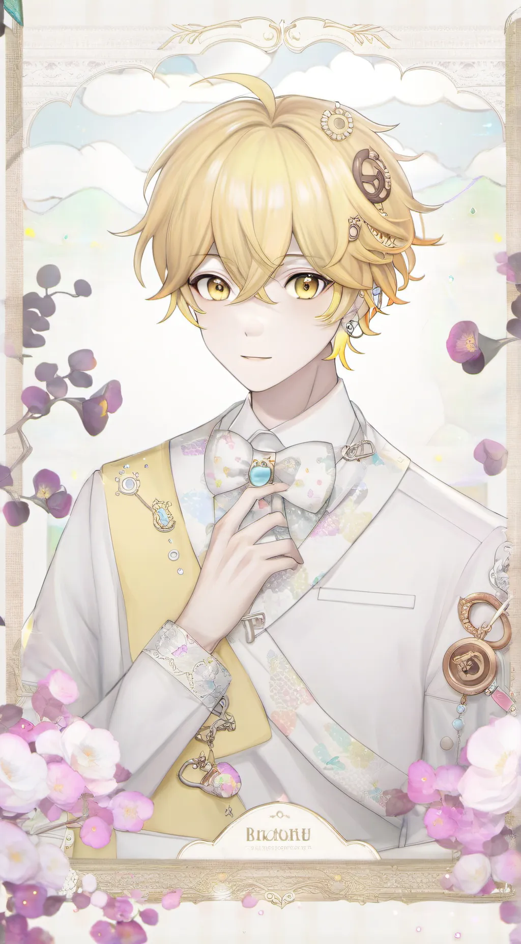 ai character: Denki Kaminari background
