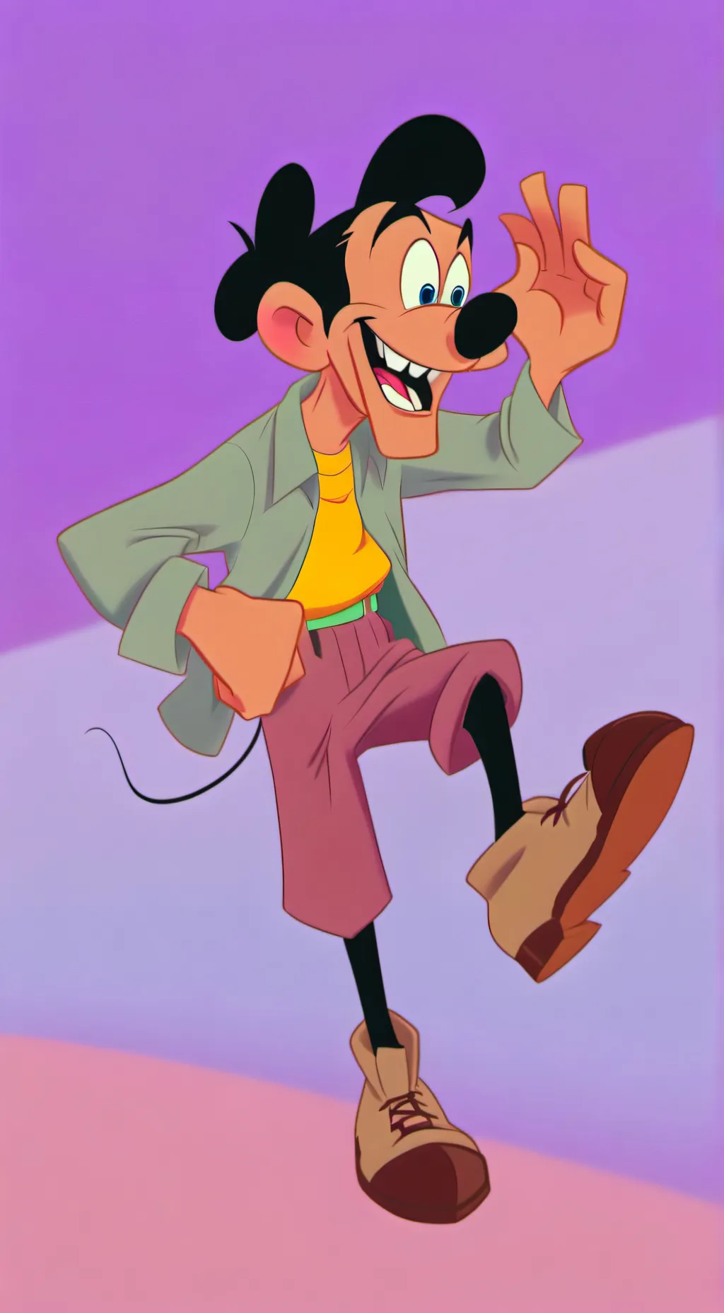 ai character: goofy guy  background