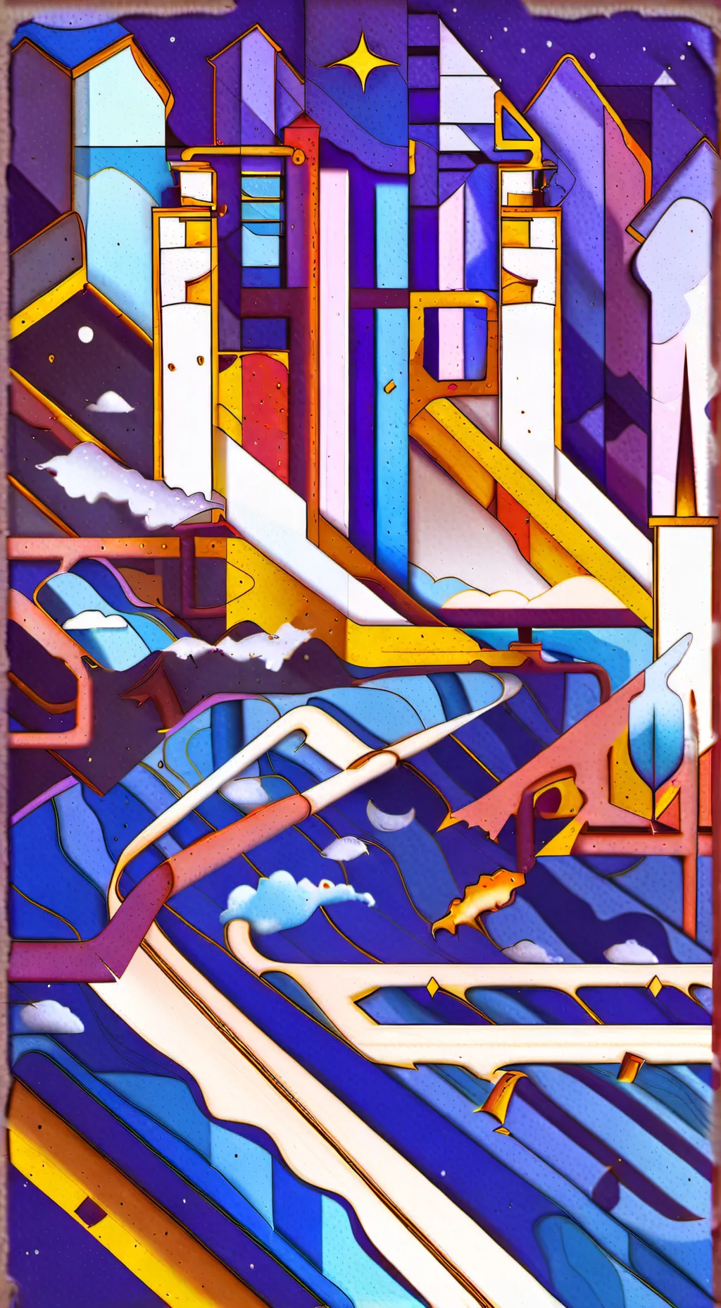 ai character: Sun and moon FNAF background