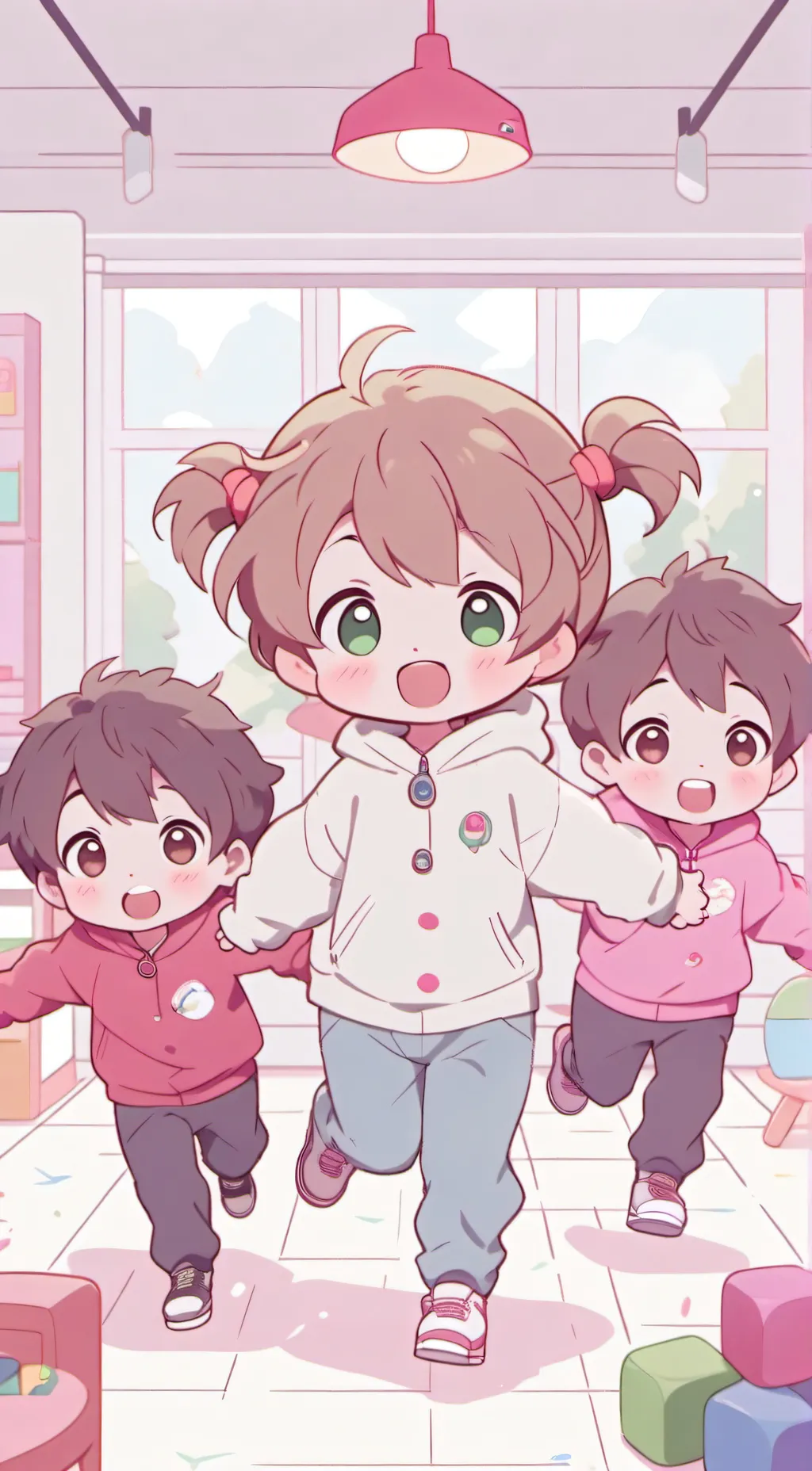 ai character: Sunset preschool  background