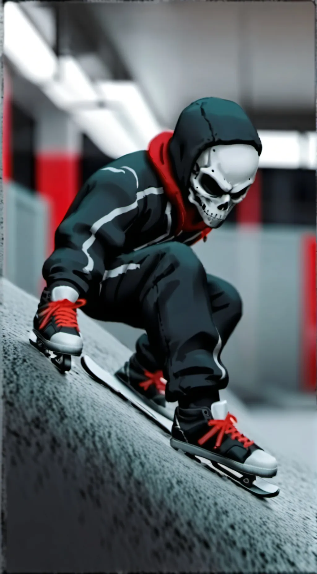 ai character: Skattered skull  background