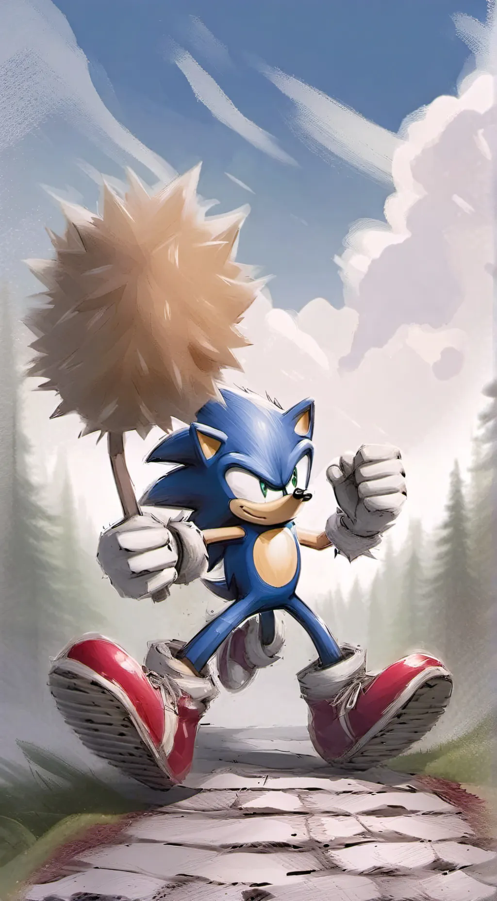 ai character: Sonic the hedgehog background