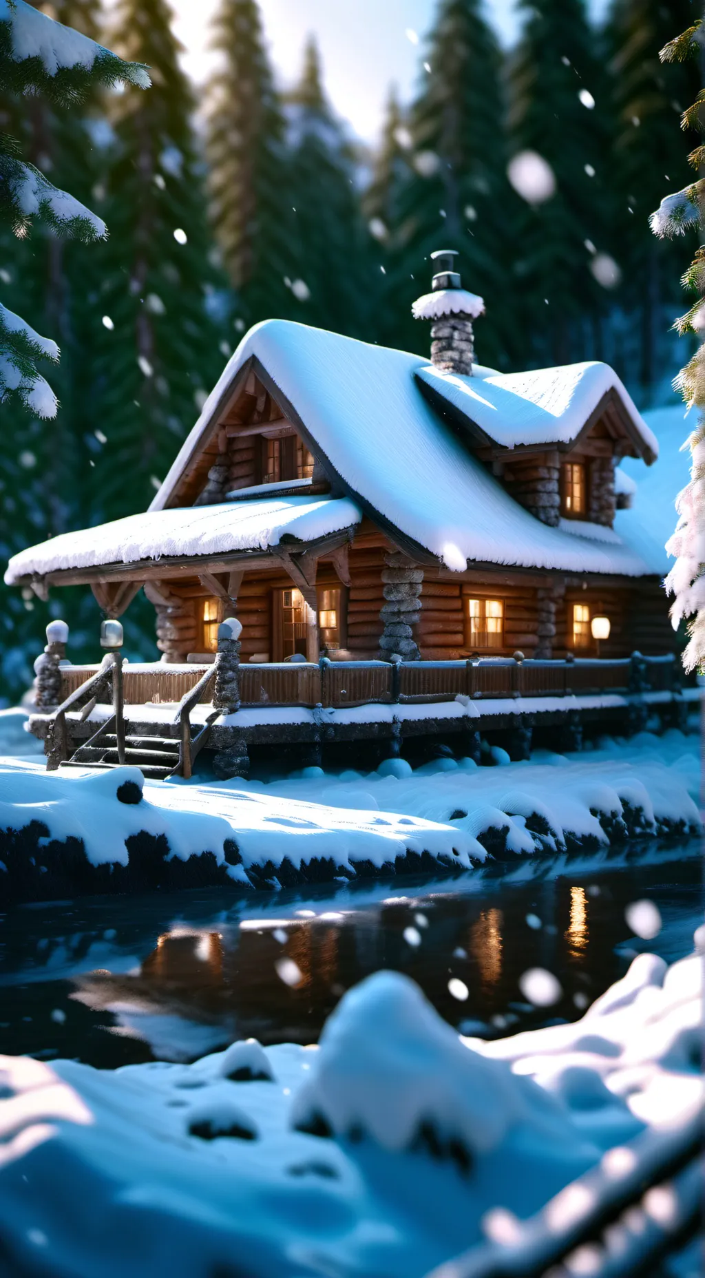 ai character: one pieceChristmas background