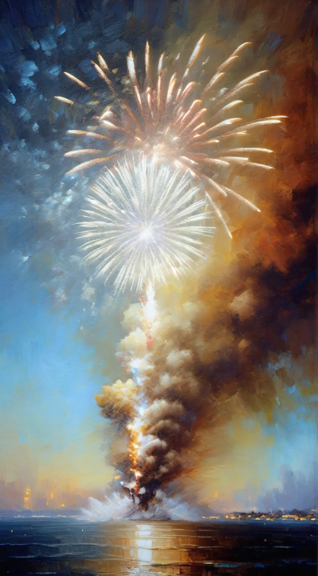 ai character: 🎇🎉🥂2025🥂🎉🎇 background