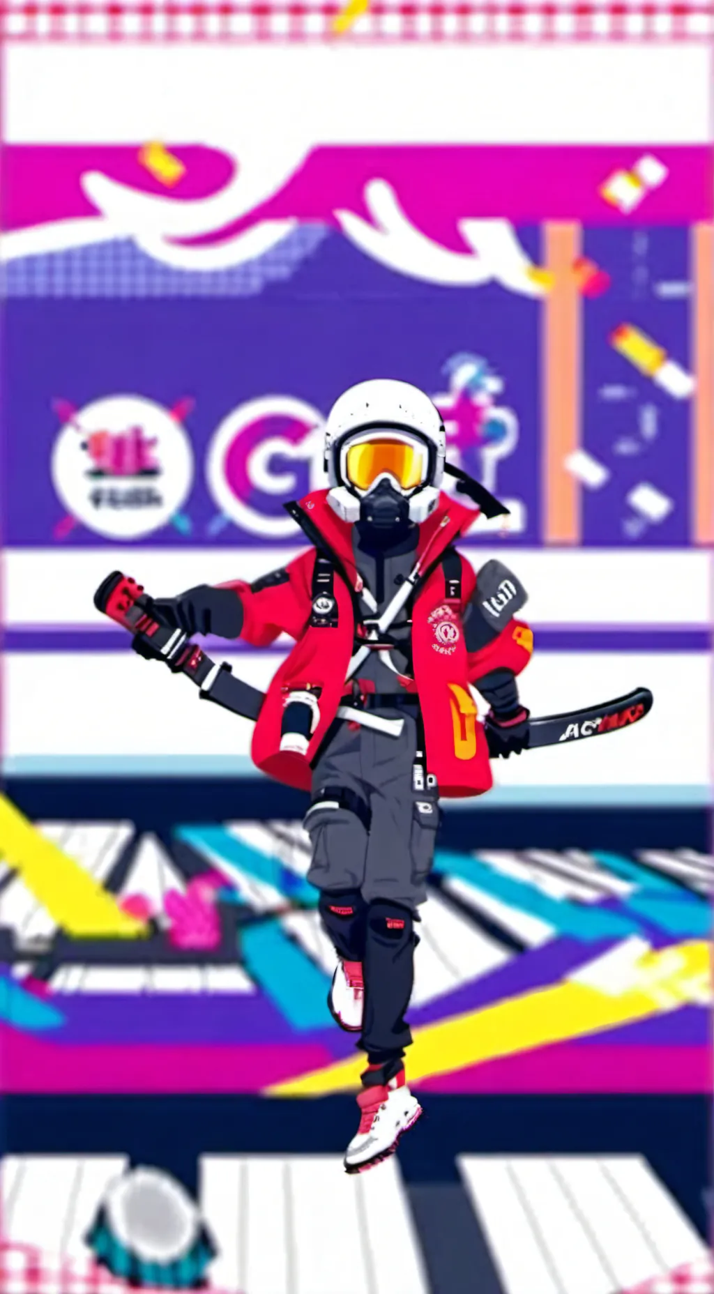 ai character: Sc X FallGuys background