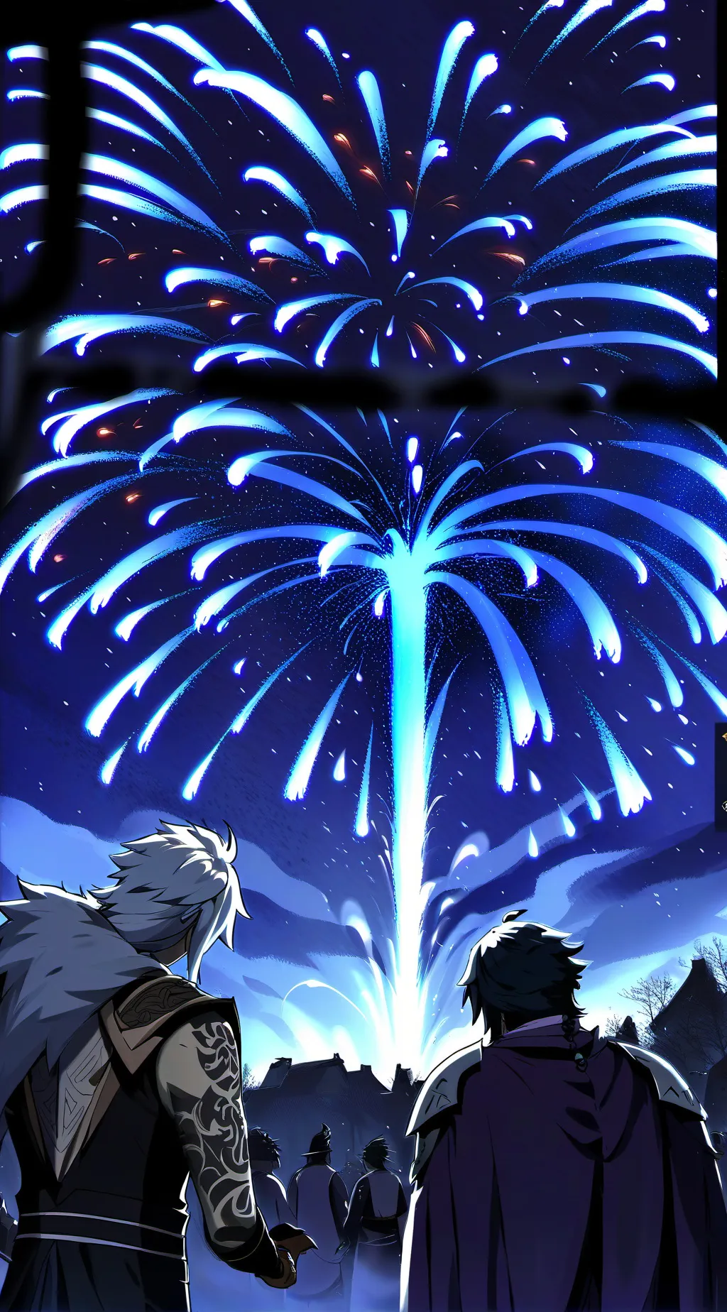 ai character: C.H new year background