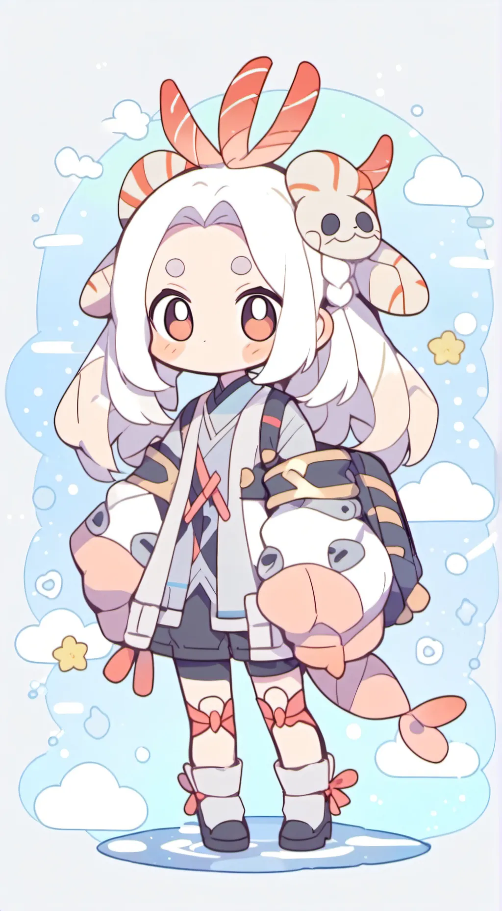 ai character: Shrimpo background