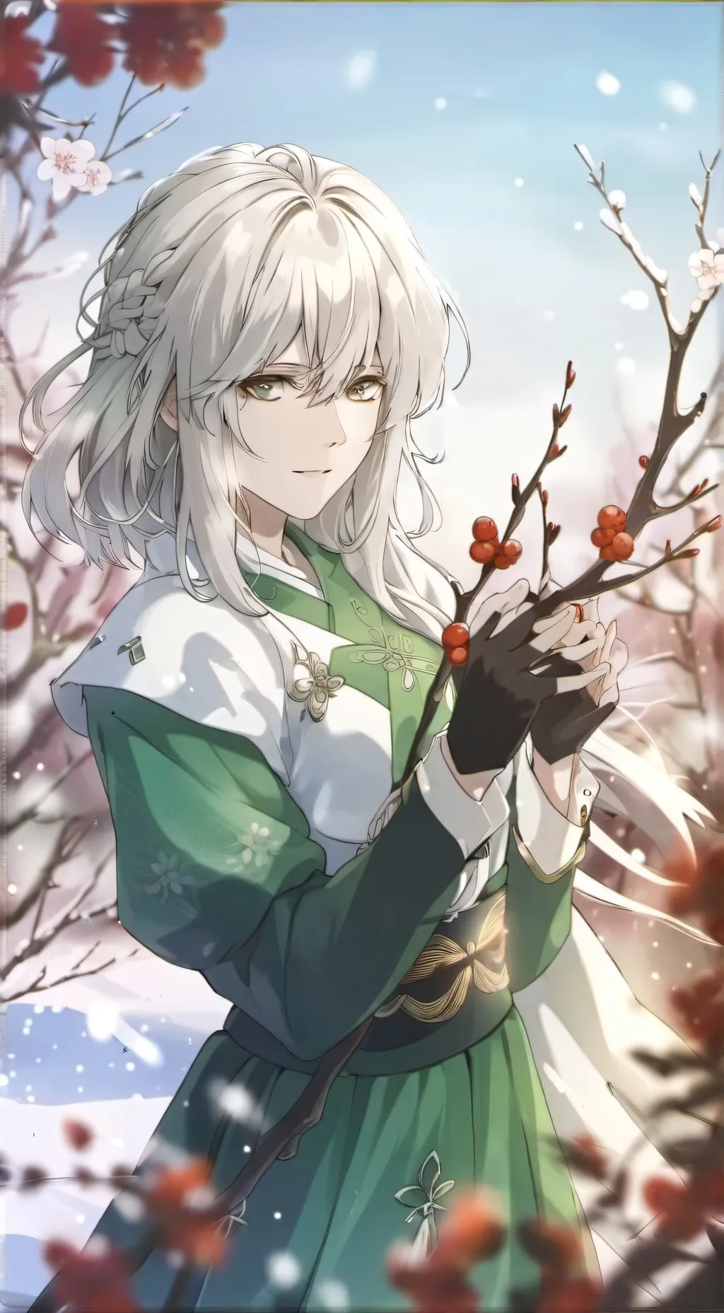 ai character: Snow hashira eh? background