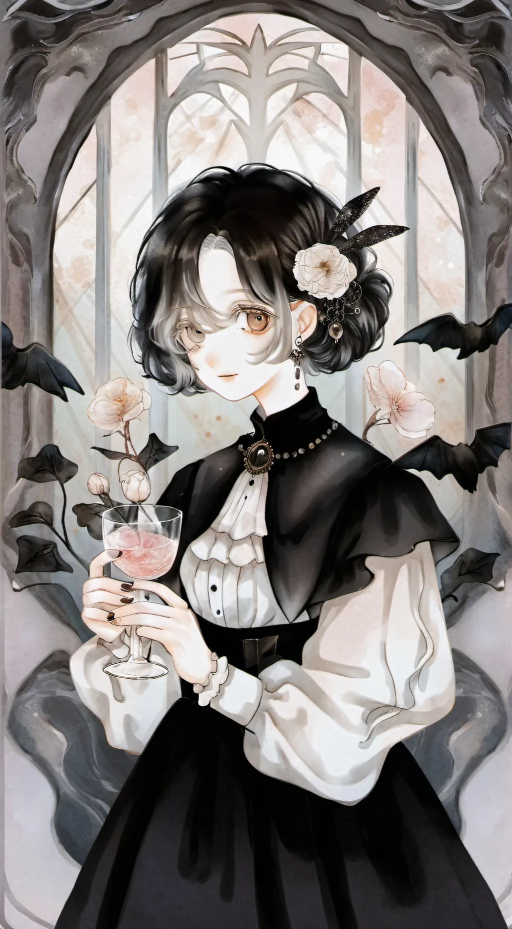 ai character: ☕teacase🔎 background