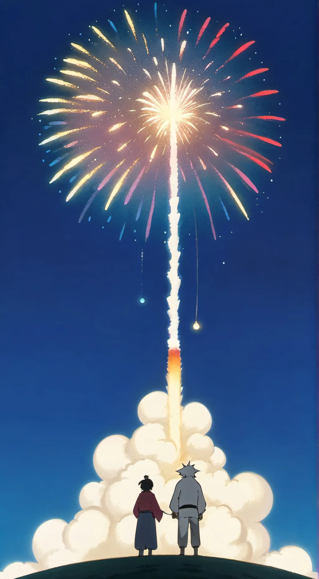 ai character: HAPPY NEW YEAR!!! background