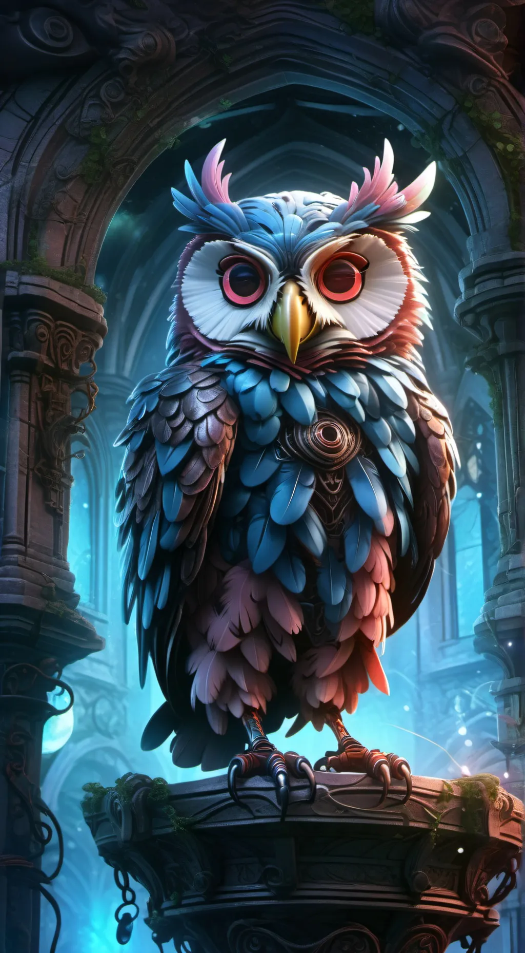 ai character: Freaky ahh owl background