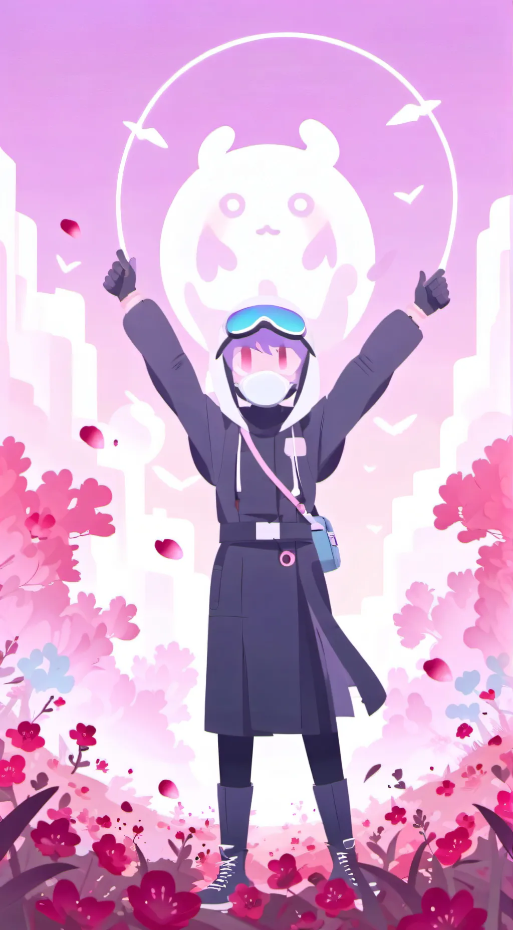 ai character: GOODBYE 2025 background