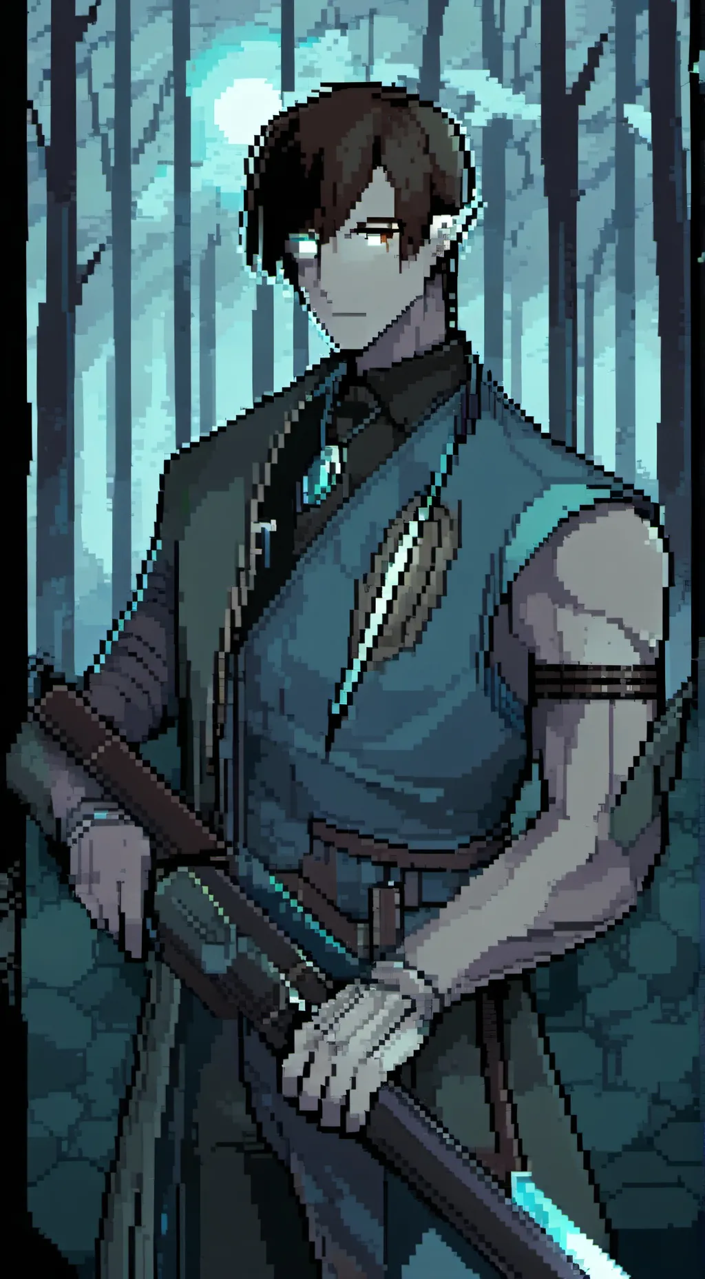 ai character: flash light background