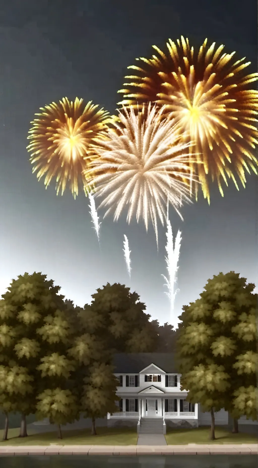 ai character: HAPPY NEW YEAR background