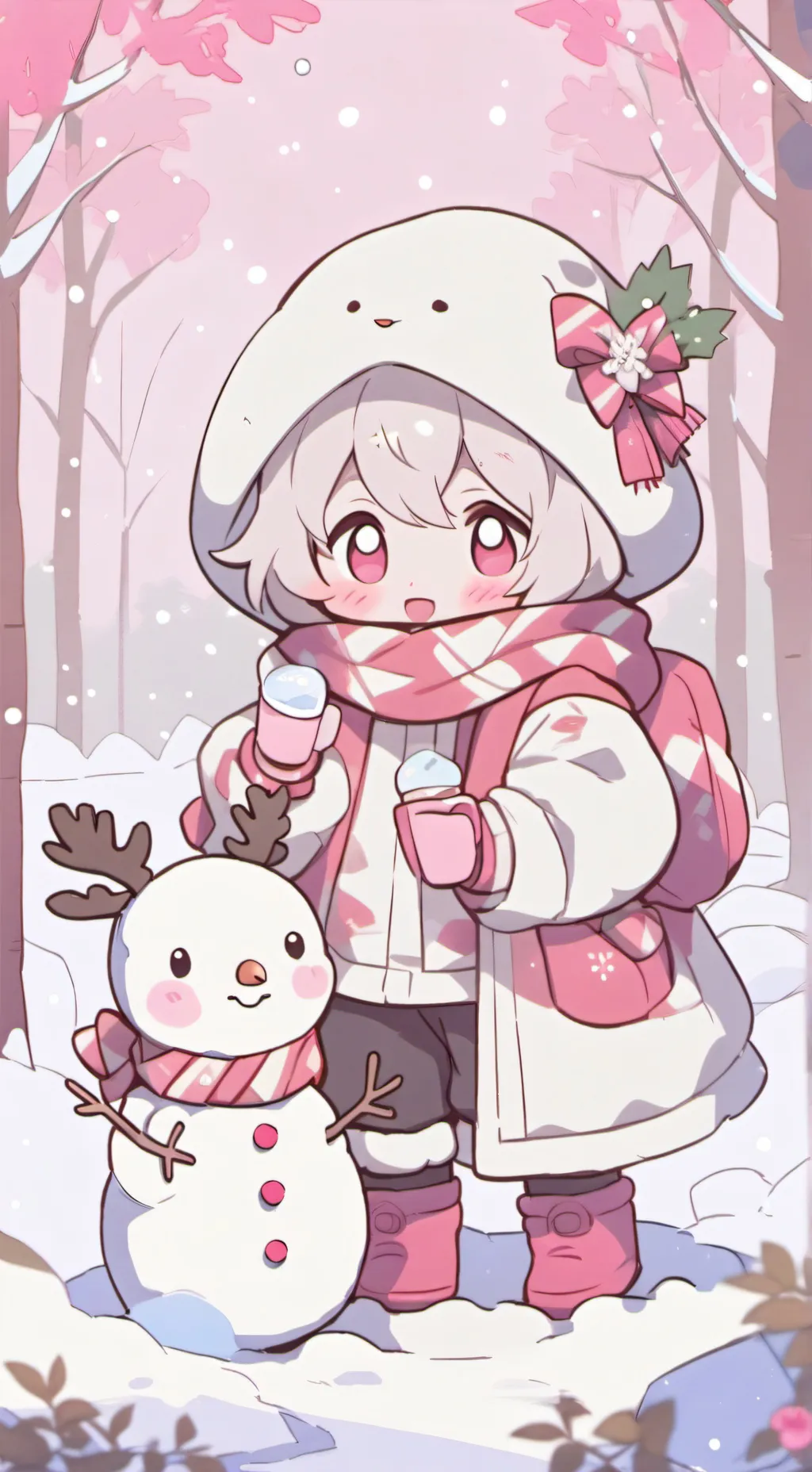 ai character: 🤍 Snowy Day 🤍 background