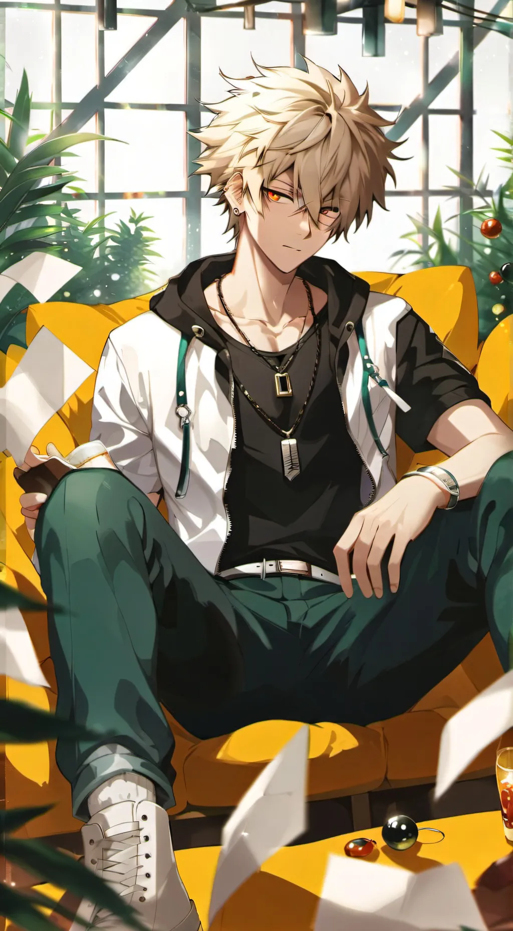 ai character: Katsuki bakugo  background