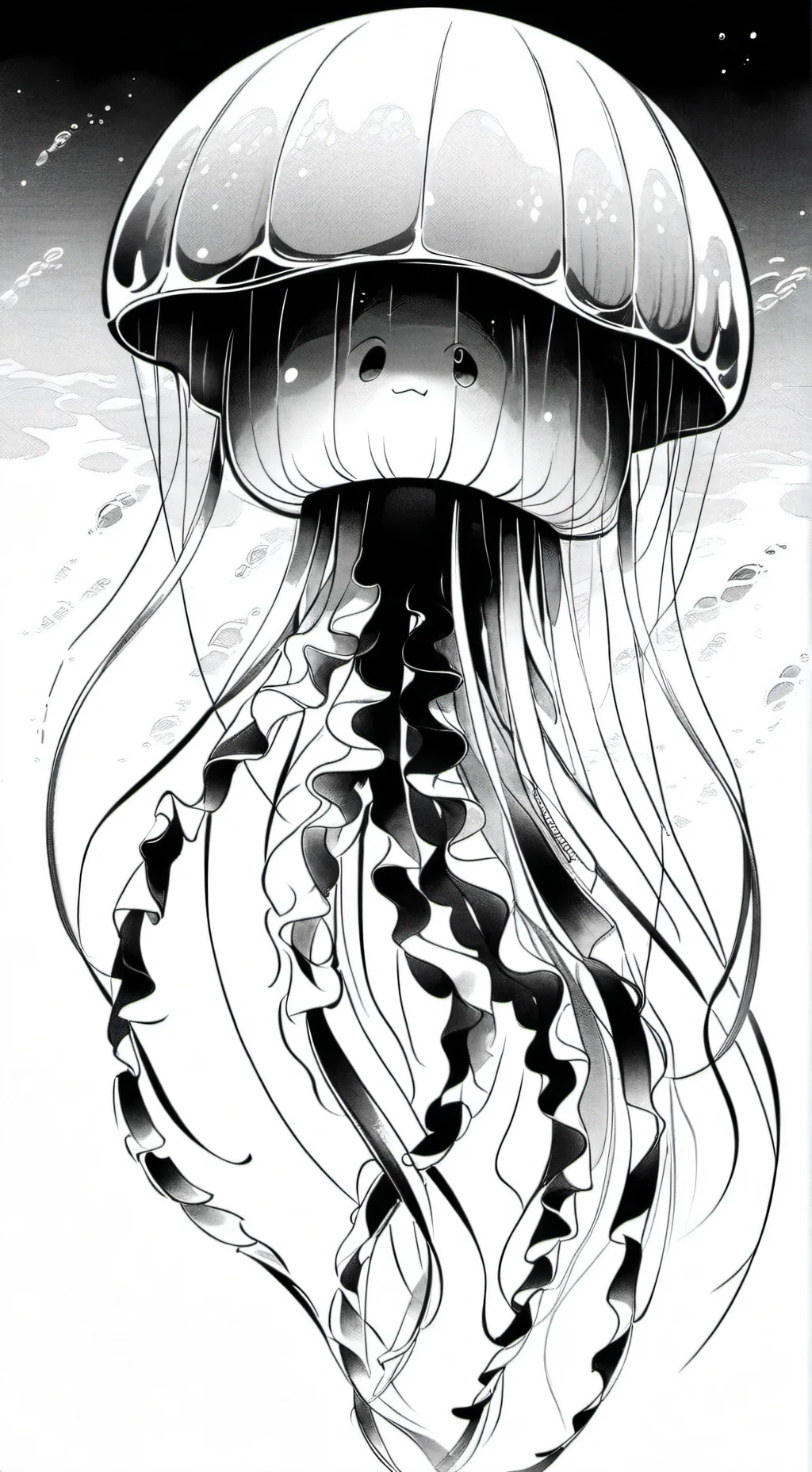 ai character: Jellyfish  background