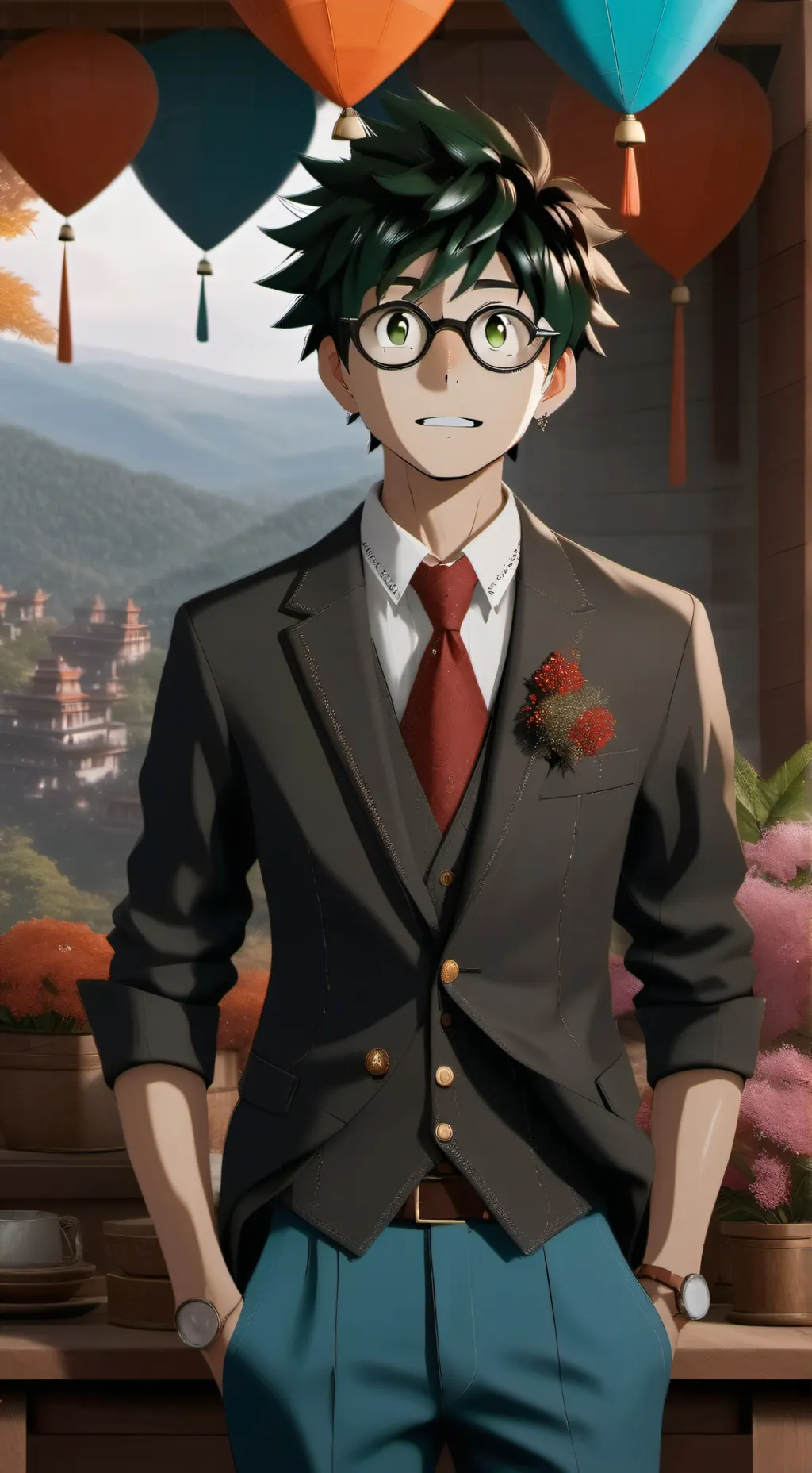 ai character: MHA SQUID GAME background
