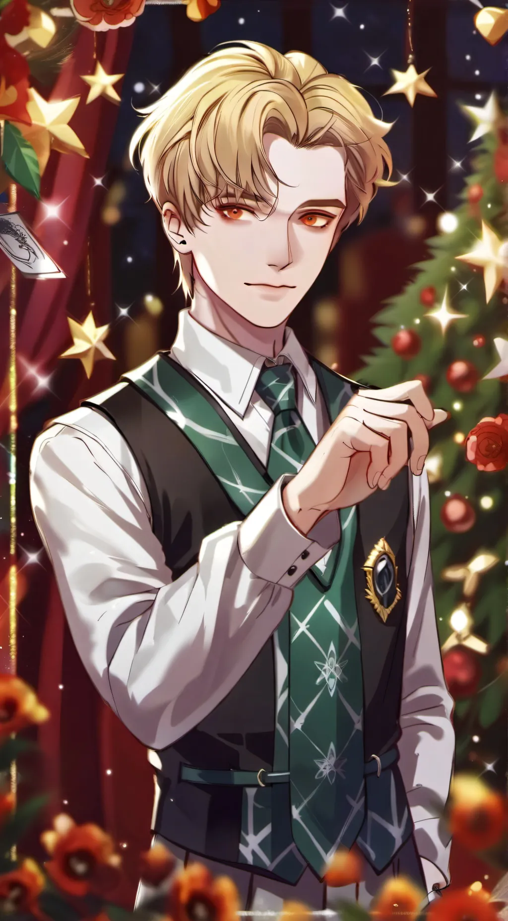 ai character: Xmas w Malfoy ×× background