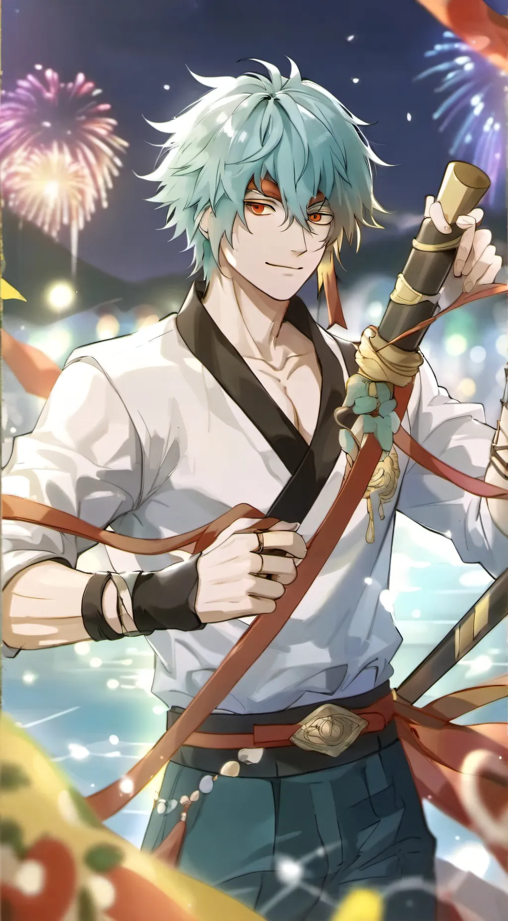 ai character: Mha New years background
