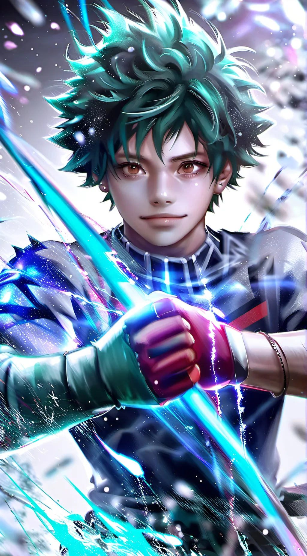 ai character: bakugo and deku  background