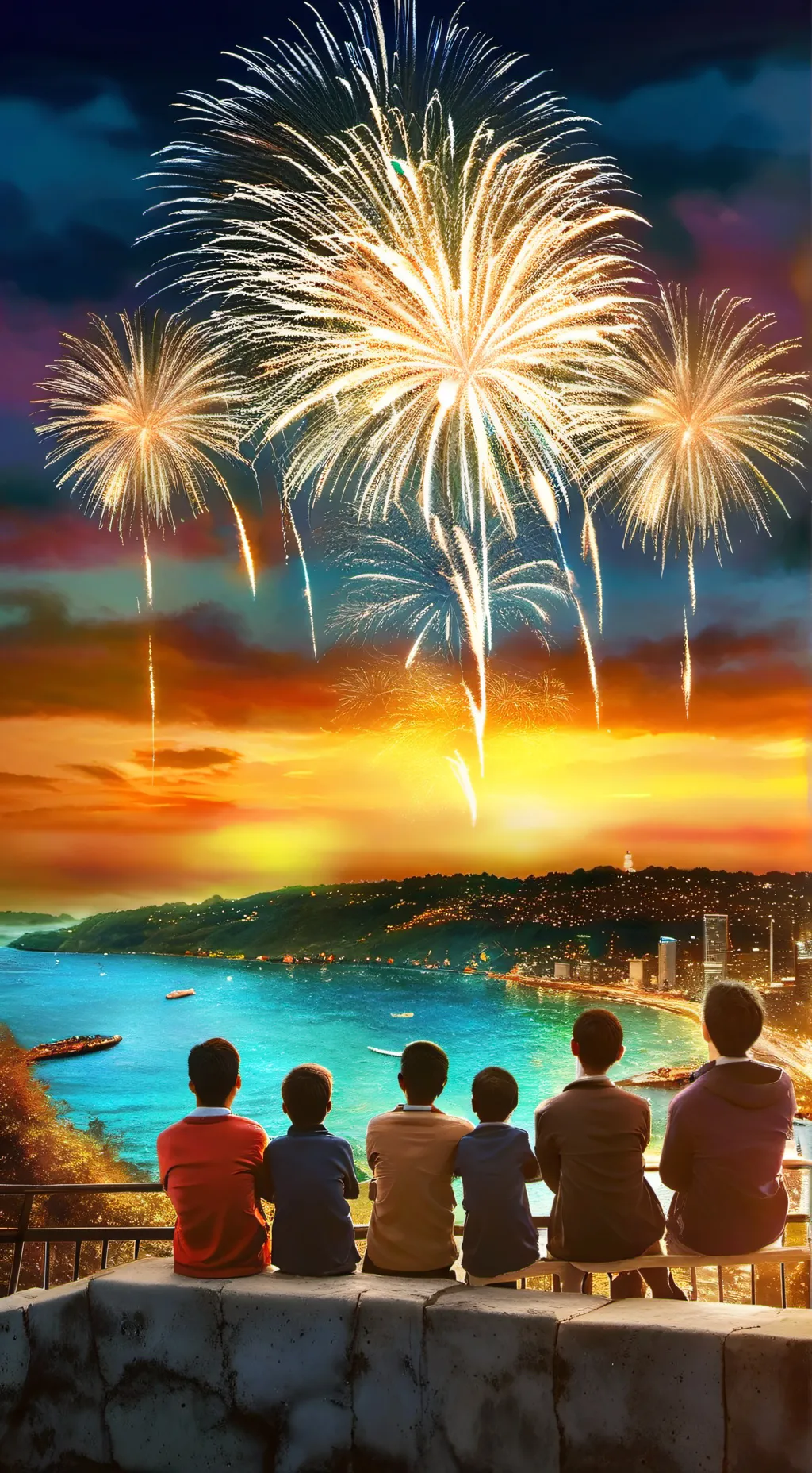 ai character: HP NEW YEARS!! 🎆 background