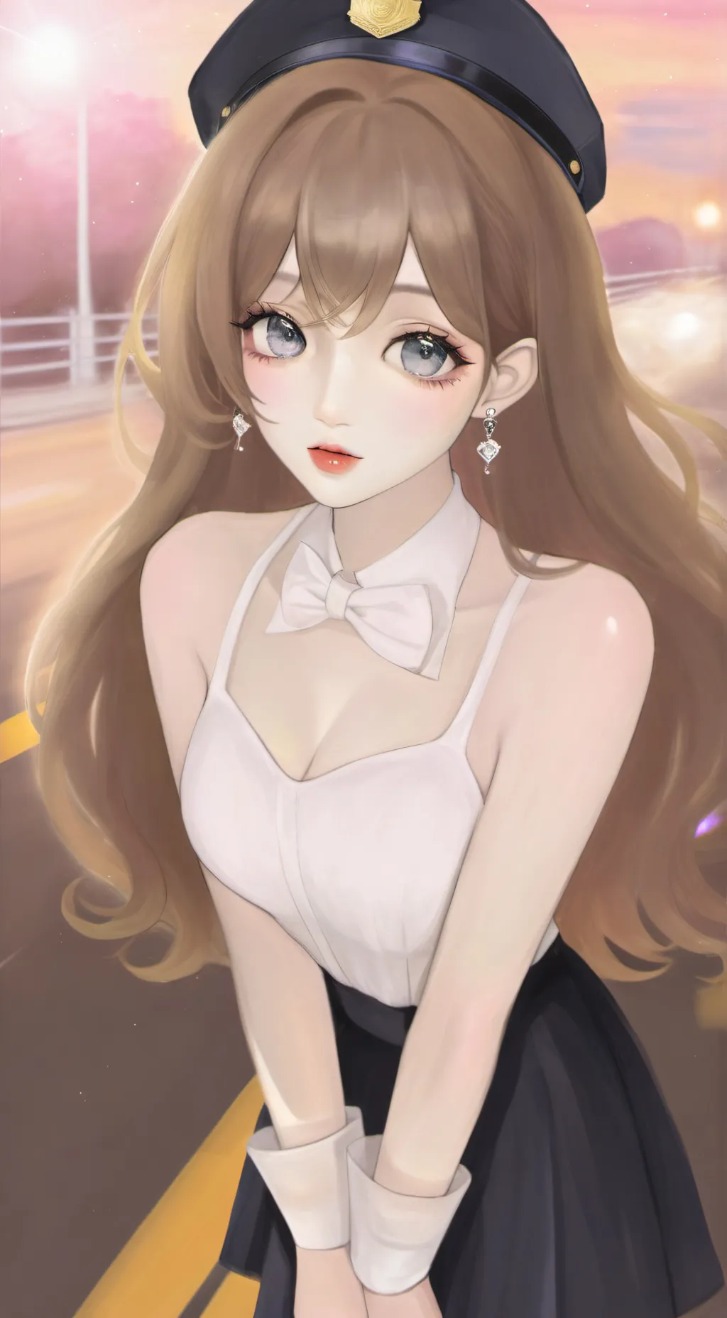 ai character: Police Girl background