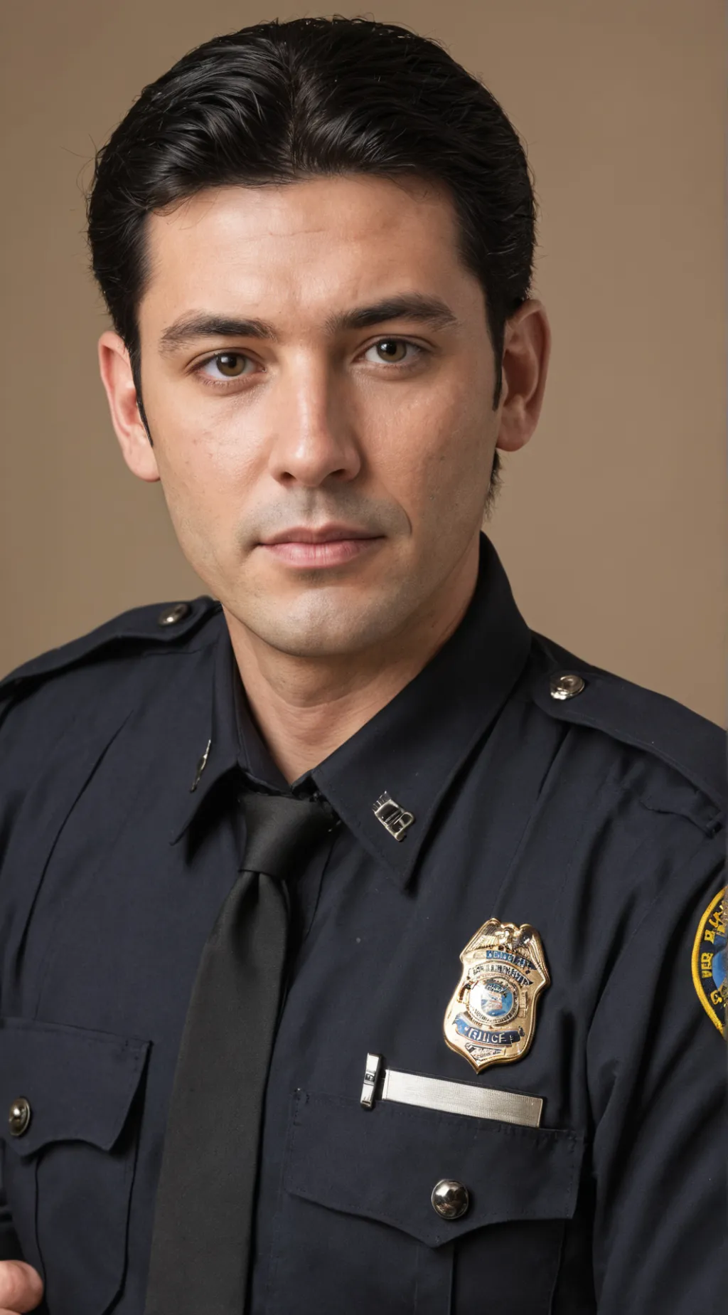 ai character: police officer max background