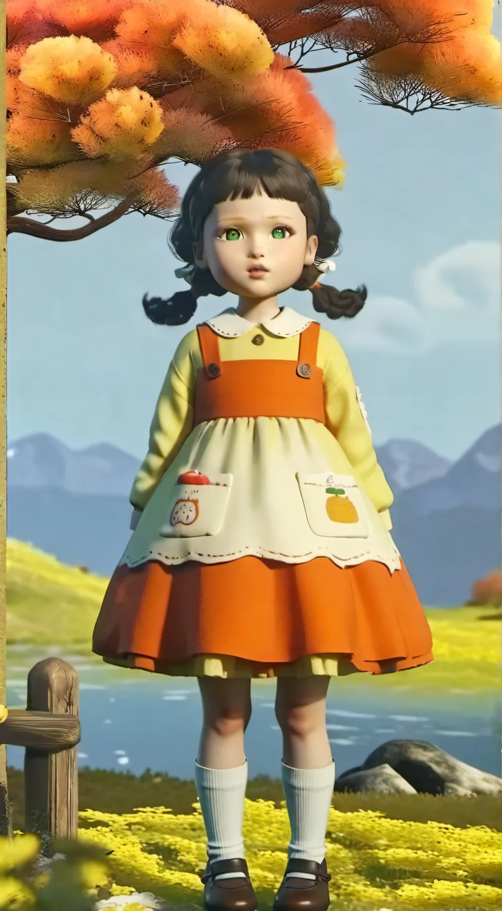 ai character: squid game doll background