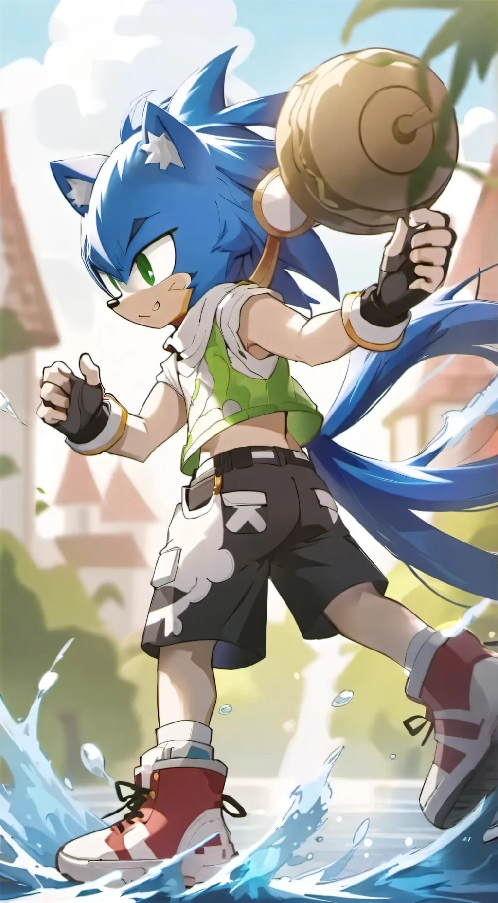 ai character: Sonic and tails background