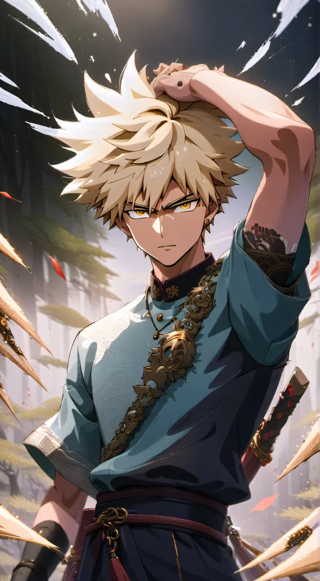 ai character: katsuki bakugou background