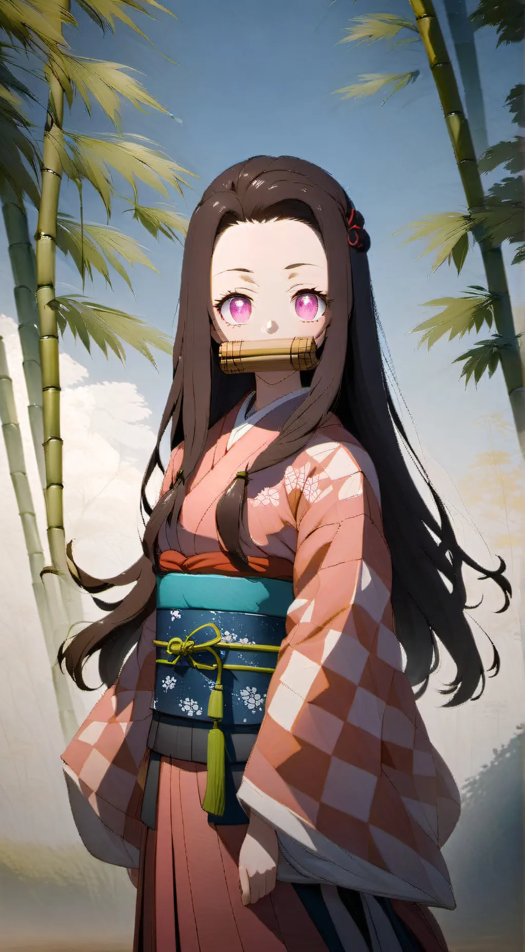 ai character: Nezuko Kamado background