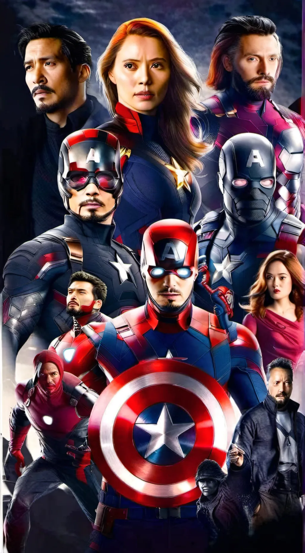 ai character: Avengers  background