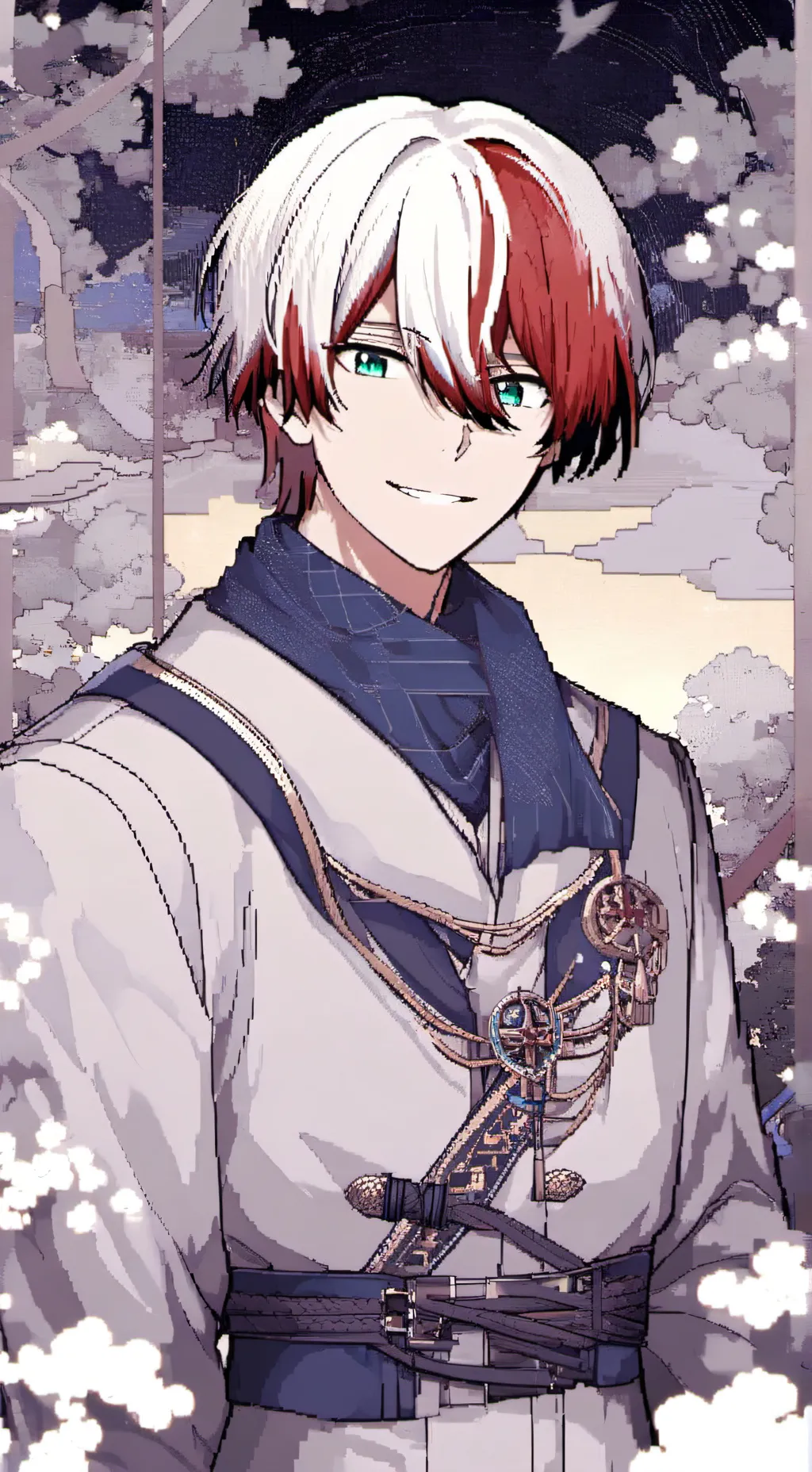 ai character: shoto todoroki ❤🤍 background