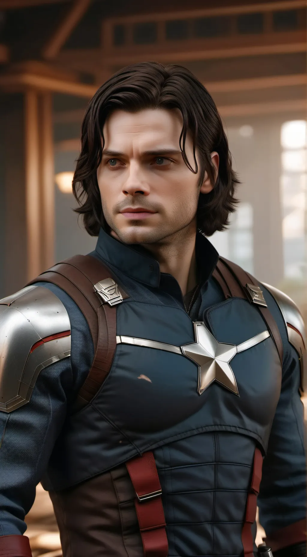 ai character: Bucky Barnes  background