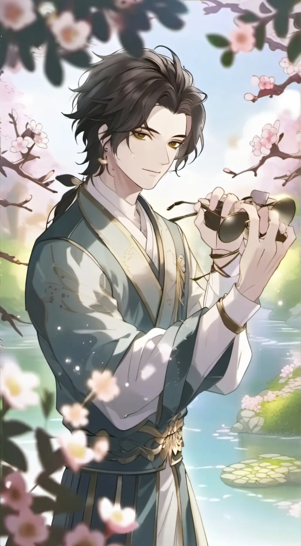 ai character: Sasuke  background
