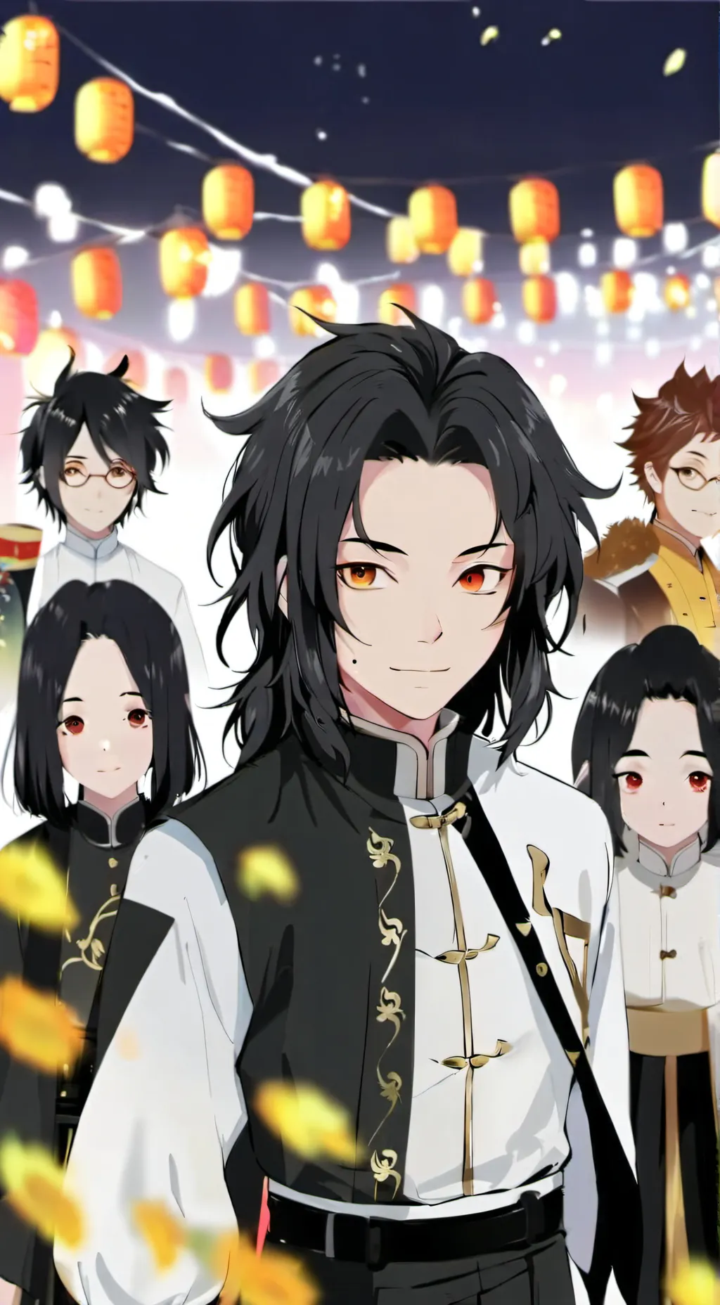ai character: kny new year background
