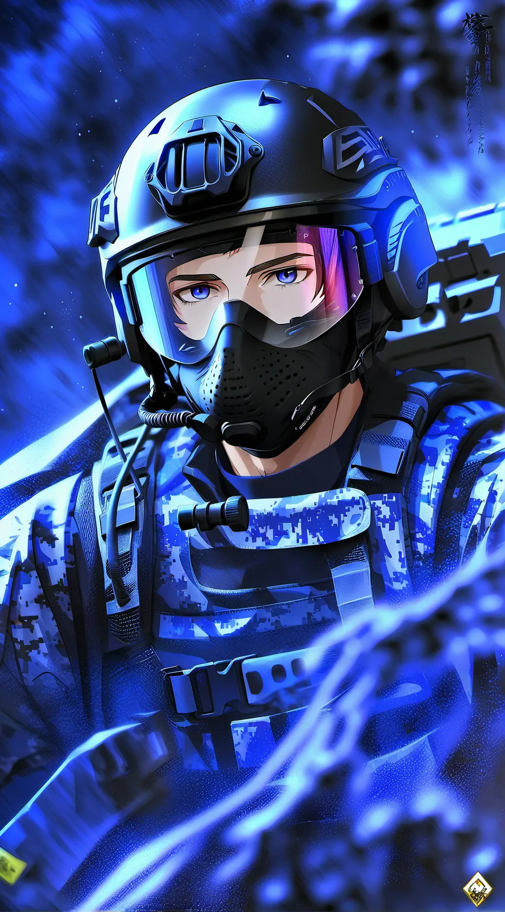 ai character: CNLA soldier  background