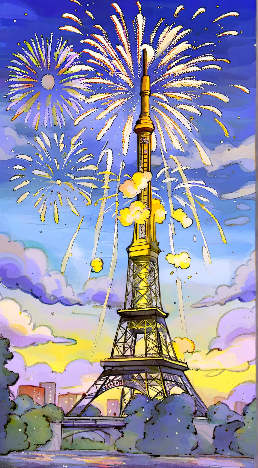 ai character: mha new year!! background